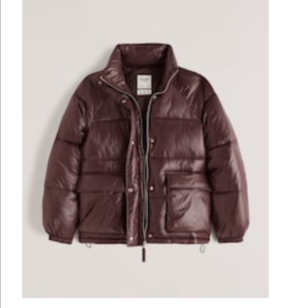 Abercrombie womens dark brown utility jacket brand small chocolate good